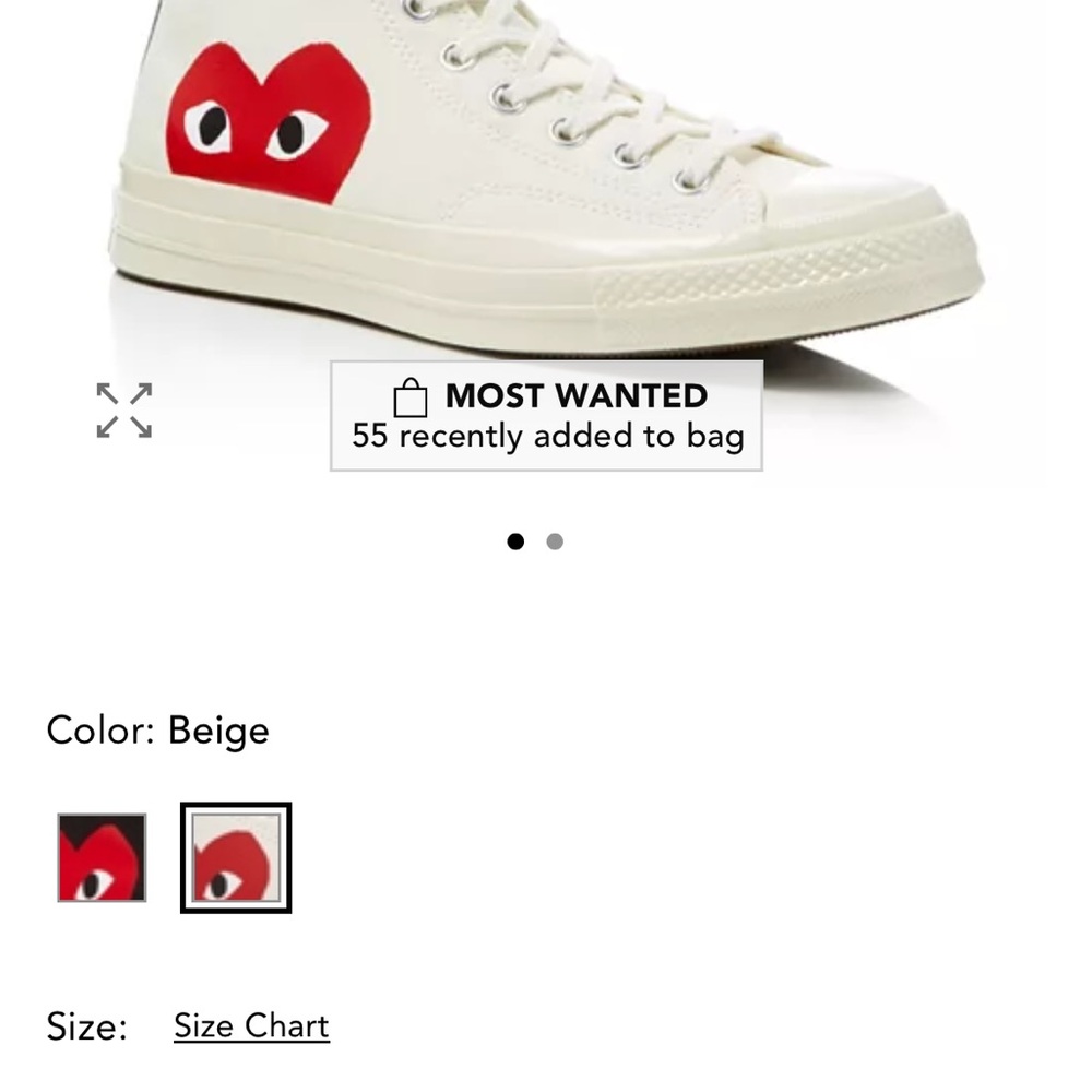 Converse x Comme Des Garçons High Tops - never worn.